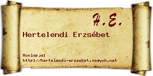 Hertelendi Erzsébet névjegykártya