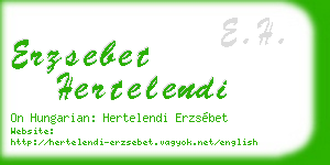 erzsebet hertelendi business card